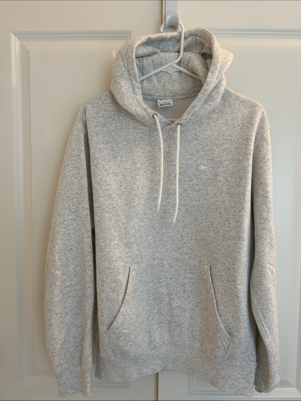 Nike Light Heather Gray Hooded Pullover Sweatshirt